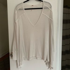 Free People Flowy v-neck long sleeve